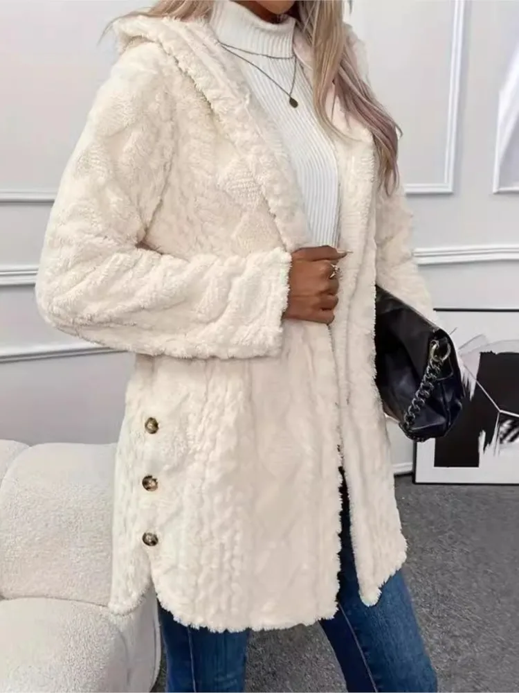 Casual Solid Jacket Coat Women Fashion Long Sleeve Hooded Button Jackets Coats Tops Lady Holiday Women's Clothing Autumn Winter
Casual Solid Jacket Coat Women Fashion Long Sleeve Hooded Button Jackets Coats Tops Lady Holiday Women's Clothing Autumn Winter