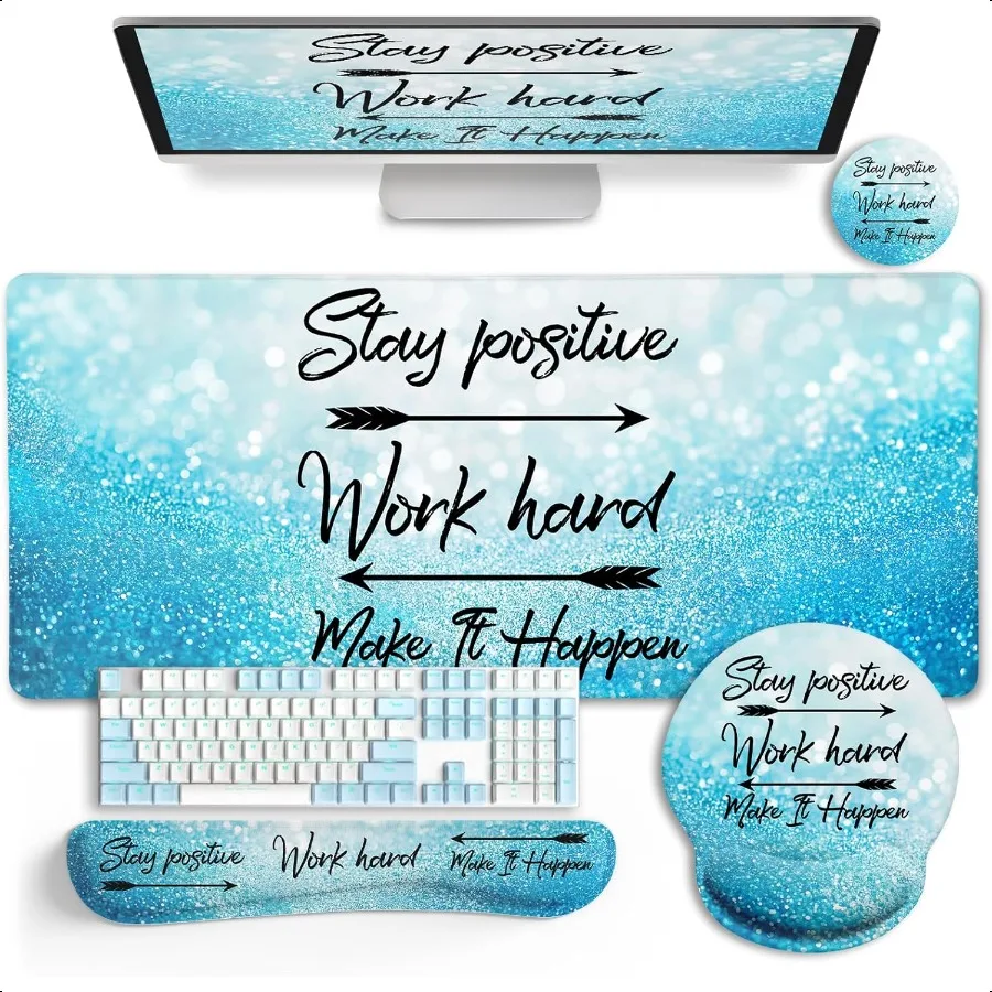 Desk Mat Pad XXL Large Gaming Mouse Pad with Wrist Rest Wrist port Ergonomic Mouse Pad Keyboard Wrist Rest Coaster Home Office
Desk Mat Pad XXL Large Gaming Mouse Pad with Wrist Rest Wrist port Ergonomic Mouse Pad Keyboard Wrist Rest Coaster Home Office