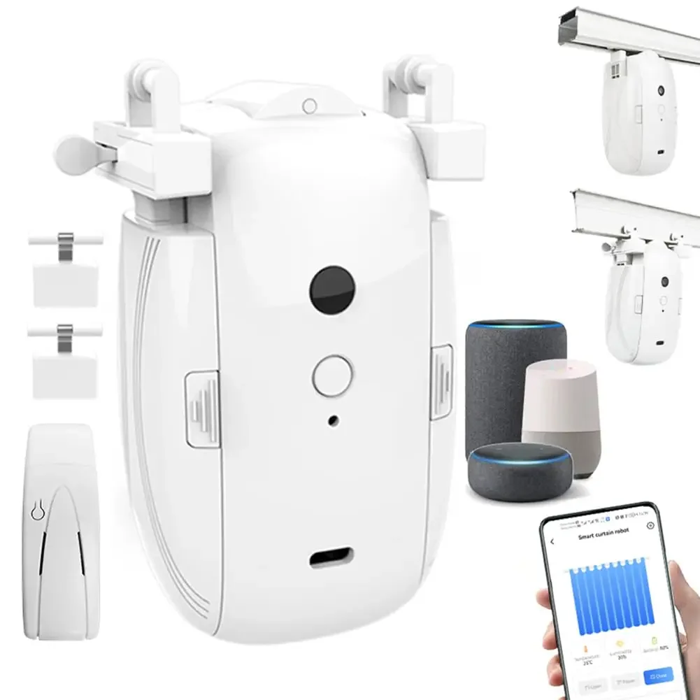 Smart automatic curtain opener - remote control with application / timer / voice, upgraded high-performance motor, added gateway
Smart automatic curtain opener - remote control with application / timer / voice, upgraded high-performance motor, added gateway