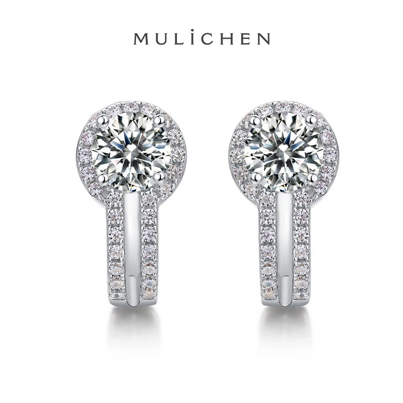 MULICHEN 1ct Moissanite Women's Earrings 925 Sterling Silver Jewelry Real Certified Anniversary Gift
MULICHEN 1ct Moissanite Women's Earrings 925 Sterling Silver Jewelry Real Certified Anniversary Gift
