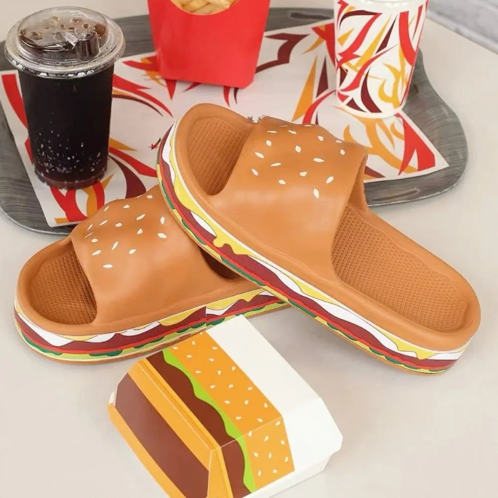 Creative Simulation Hamburger Slippers Soft Bottom Funny EVA Hamburger Slippers Non-Slip Thick Sole 3D Hamburger Slides Indoor
Creative Simulation Hamburger Slippers Soft Bottom Funny EVA Hamburger Slippers Non-Slip Thick Sole 3D Hamburger Slides Indoor