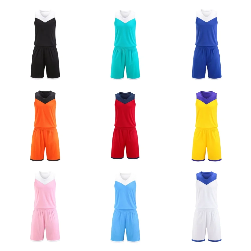 New Basketball Suit Set Blank Basketball Game Training Vest Sweat Absorbing And Breathable Jersey For Heat Tranfer Print
New Basketball Suit Set Blank Basketball Game Training Vest Sweat Absorbing And Breathable Jersey For Heat Tranfer Print