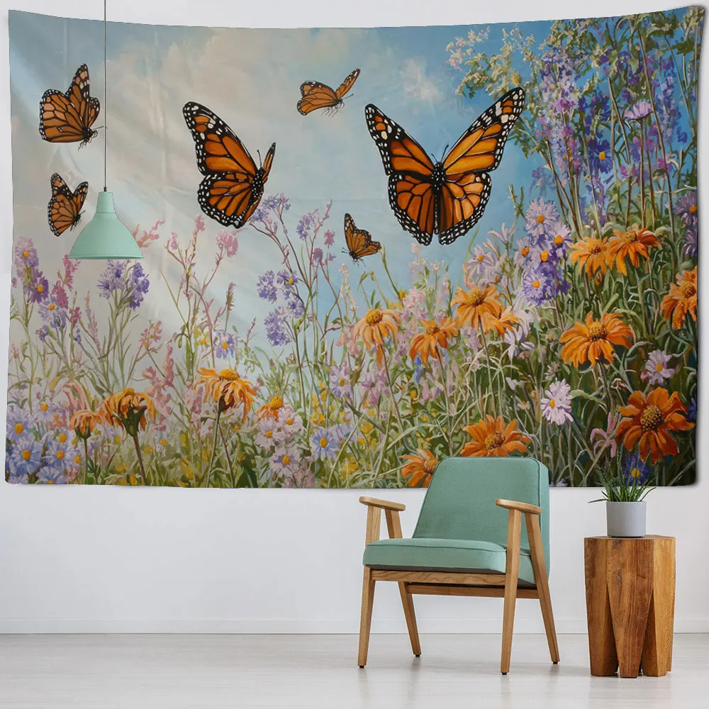 Dreamy Figures Flower Sea Butterfly Wall Tapestry - Landscape Oil Painting Living Room Decorative Background Cloth
Dreamy Figures Flower Sea Butterfly Wall Tapestry - Landscape Oil Painting Living Room Decorative Background Cloth