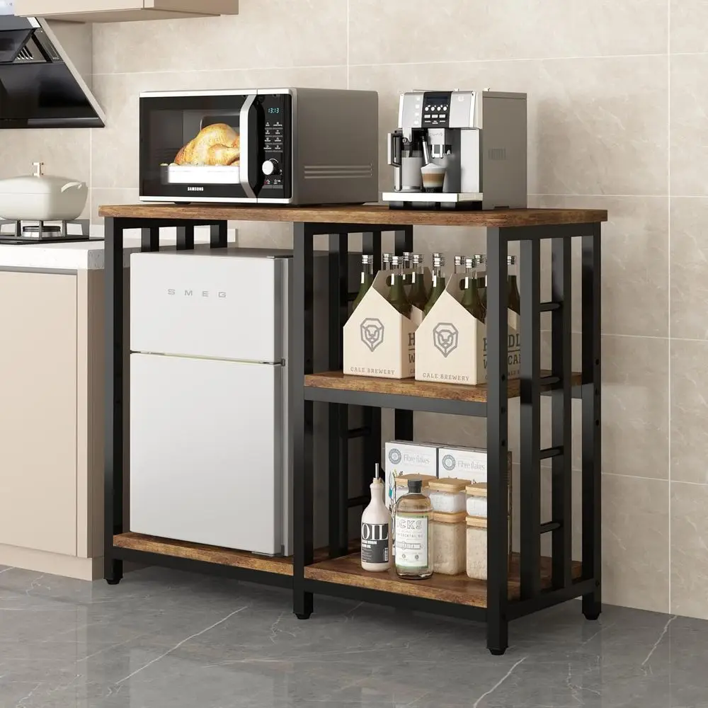 4-Tier Baker's Rack with Mini Fridge & Microwave Stand, 5-Tier Coffee Table, 20-29-37 Gallon Fish Tank Stand, Rustic Brown Kitch
4-Tier Baker's Rack with Mini Fridge & Microwave Stand, 5-Tier Coffee Table, 20-29-37 Gallon Fish Tank Stand, Rustic Brown Kitch