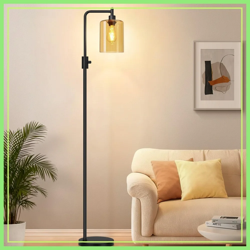 Upgraded Dimmable Floor Lamp with Amber Glass Shade, Modern Industrial Standing Lamp for Living Room, Bedroom, Office, Black
Upgraded Dimmable Floor Lamp with Amber Glass Shade, Modern Industrial Standing Lamp for Living Room, Bedroom, Office, Black