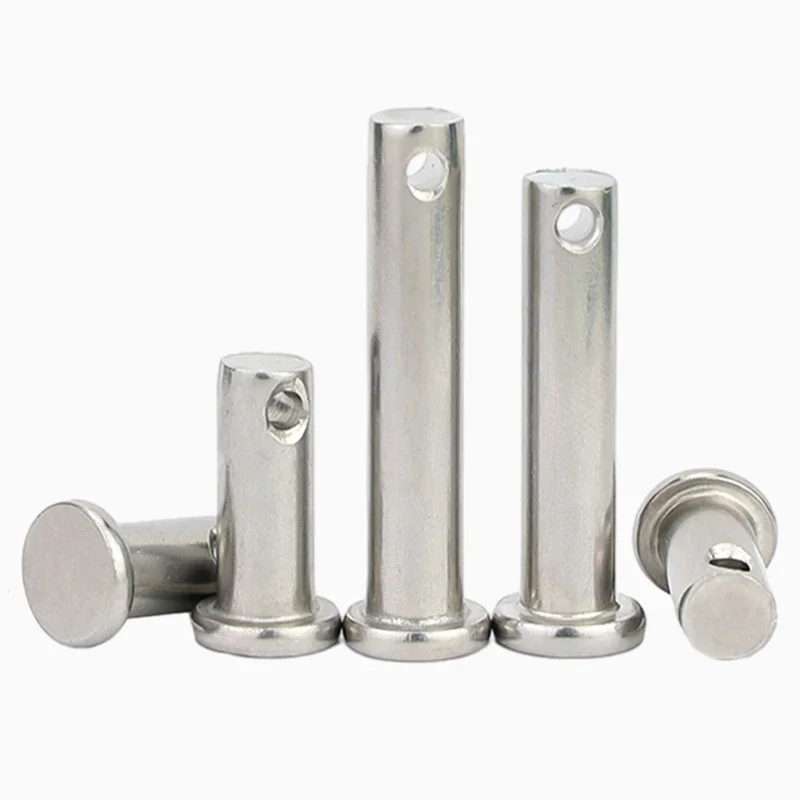 A2 304 Stainless Steel Clevis Pins Axis Pin Roll Flat Head Cylindrical Pin With Hole M3 M4 M5 M6 M8 M10 Positioning Pins 
A2 304 Stainless Steel Clevis Pins Axis Pin Roll Flat Head Cylindrical Pin With Hole M3 M4 M5 M6 M8 M10 Positioning Pins