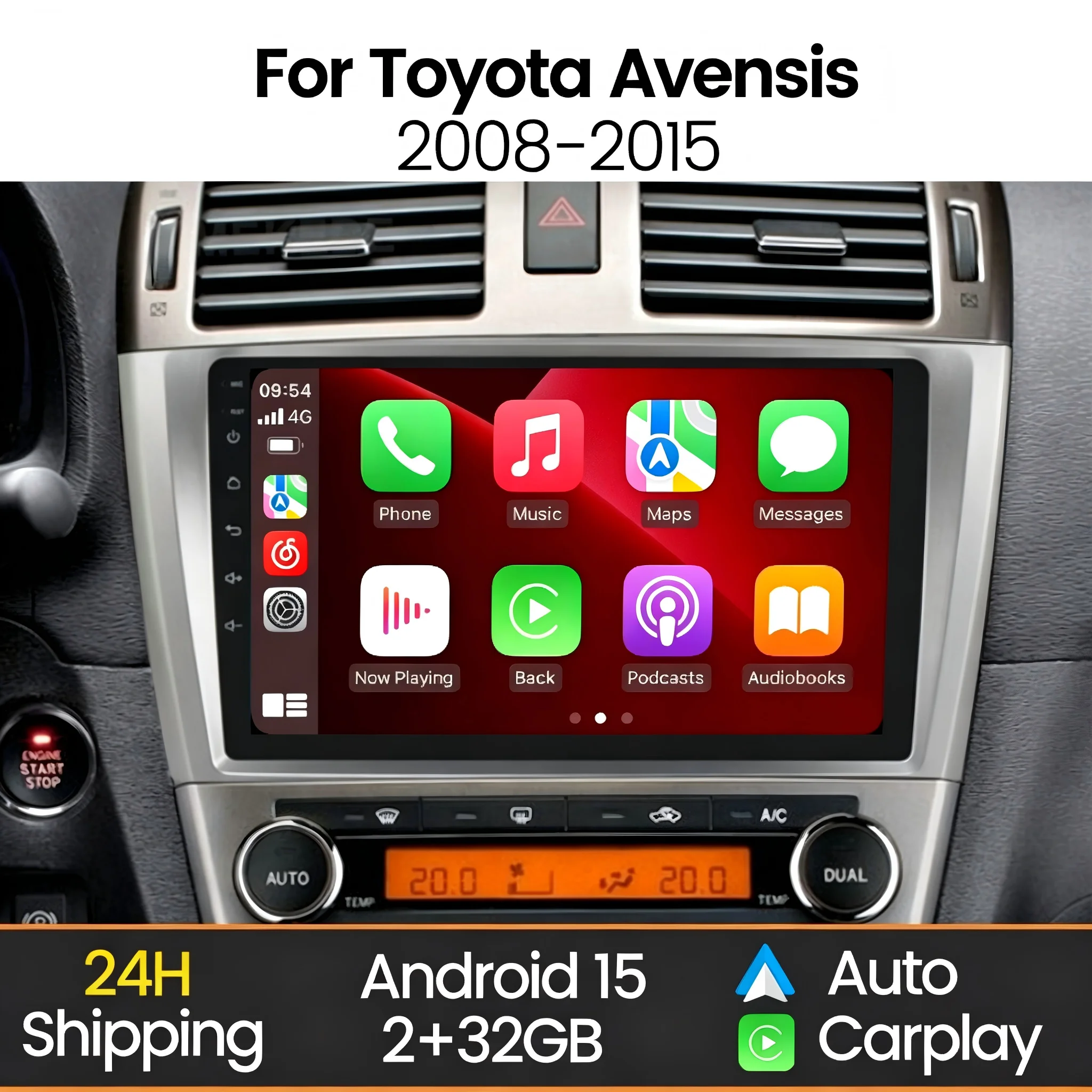 MEKEDE 2Din Wireless Carplay Android Auto Car Radio For Toyota Avensis 2008-2015 Multimedia Player WIFI GPS Navigator BT
MEKEDE 2Din Wireless Carplay Android Auto Car Radio For Toyota Avensis 2008-2015 Multimedia Player WIFI GPS Navigator BT