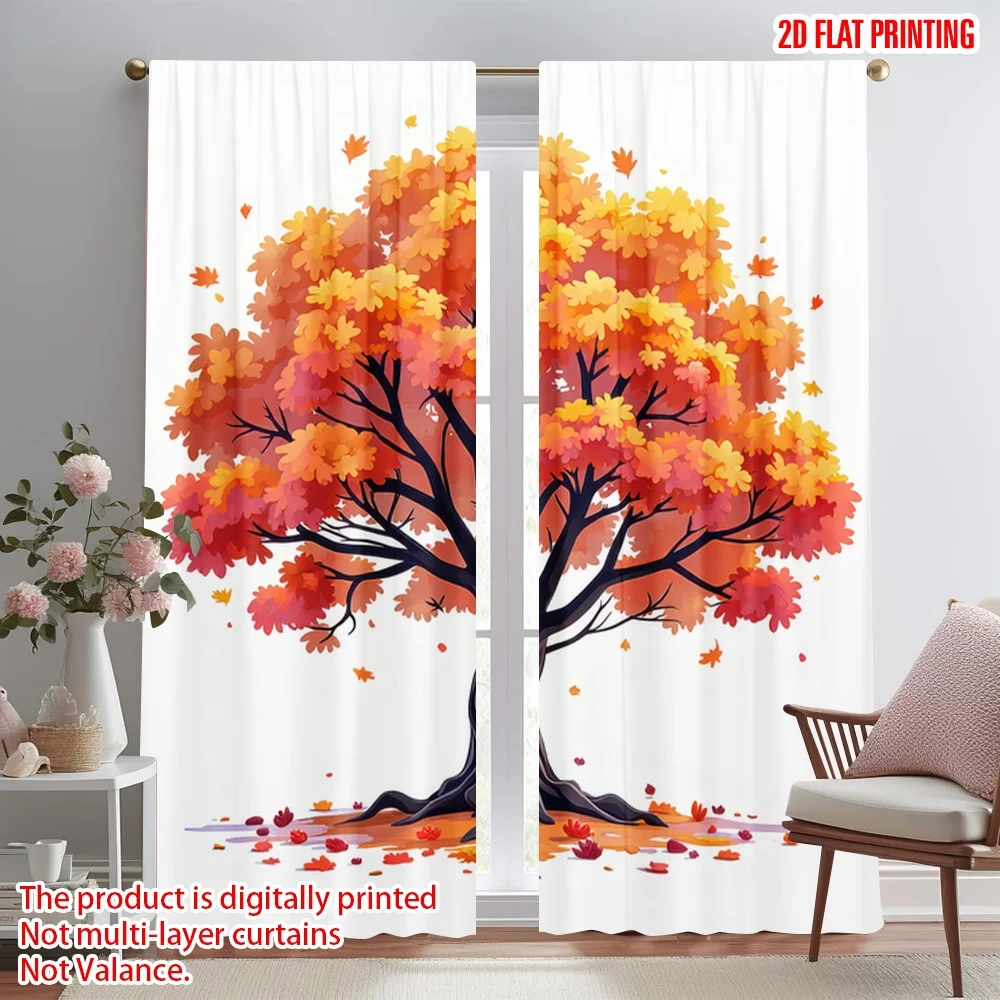 2D flat printing 2pcs Window Curtains Autumn Maple Tree Digital Printed Polyester Drapes Birthday Party Use for New Year
2D flat printing 2pcs Window Curtains Autumn Maple Tree Digital Printed Polyester Drapes Birthday Party Use for New Year