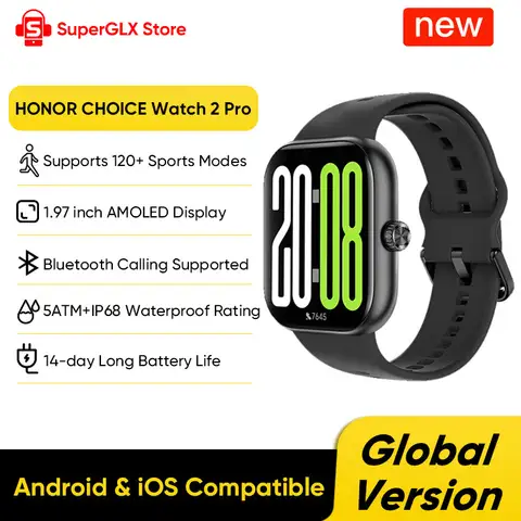 HONOR CHOICE Watch 2 Pro Smartwatch Global Version 1.97 AMOLED Screen 14 Day Battery 5ATM+IP68 120+ Sports Modes Bluetooth Call