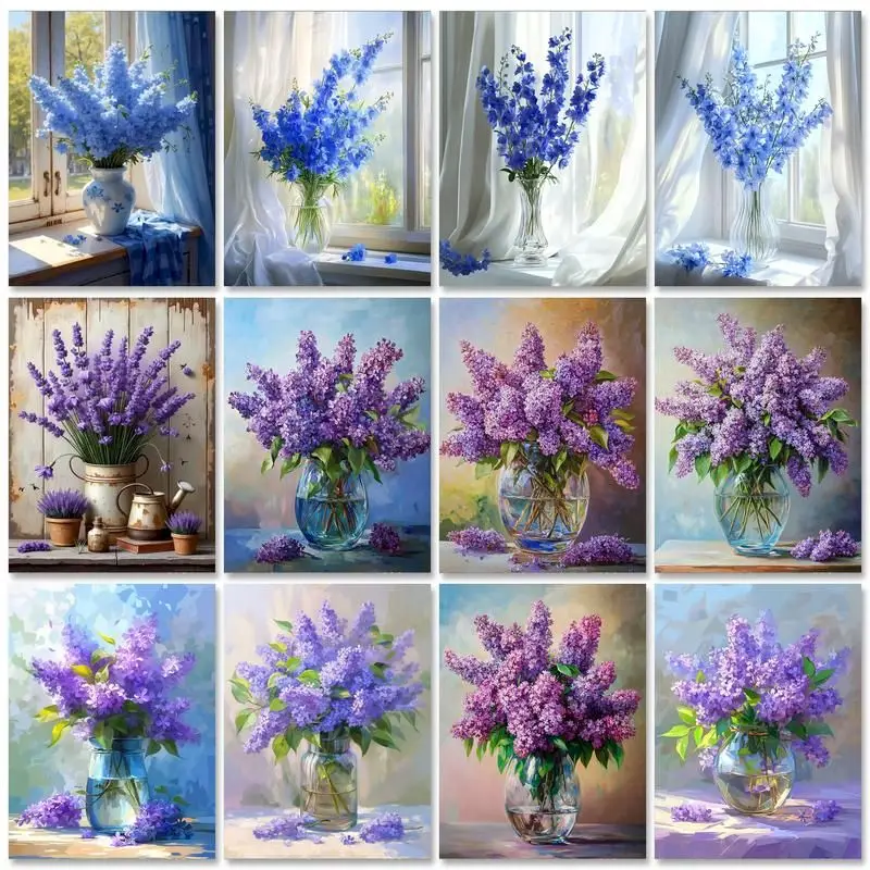 GATYZTORY Diy Painting By Numbers Kit Lavender Flowers Picture Drawing Coloring By Numbers Handicrafts For Home Decoration
GATYZTORY Diy Painting By Numbers Kit Lavender Flowers Picture Drawing Coloring By Numbers Handicrafts For Home Decoration