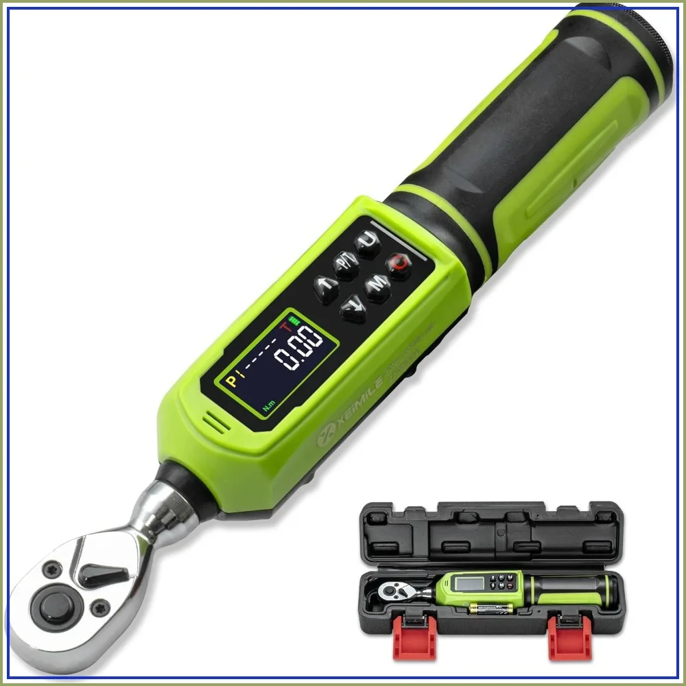 Digital Torque Wrench 1/4" Drive 4-266 In.Lb/0.45-30 N.m, Dual Direction Vibration Buzzer LED Indicator, ±2% Accuracy Five Units for Bike Motorcycle Car
Digital Torque Wrench 1/4" Drive 4-266 In.Lb/0.45-30 N.m, Dual Direction Vibration Buzzer LED Indicator, ±2% Accuracy Five Units for Bike Motorcycle Car