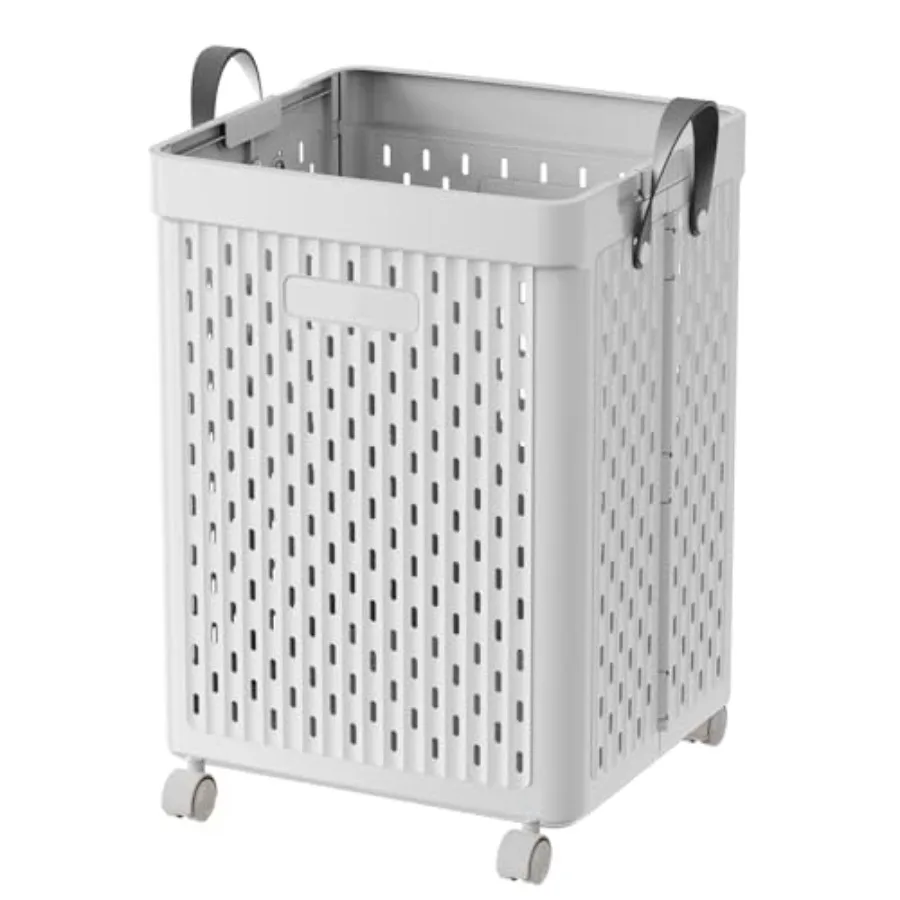 Plastic Laundry Basket with Wheels and Handle 67L Heavy Duty Foldable Laundry Hamper Easy Clean Waterproof Rolling Organizer fo
Plastic Laundry Basket with Wheels and Handle 67L Heavy Duty Foldable Laundry Hamper Easy Clean Waterproof Rolling Organizer fo