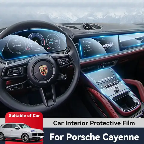 Auto Central Control Screen TPU Navigation Anti Scratch interior Protection Film GPS Navigation For PORSCHE CAYENNE 2024