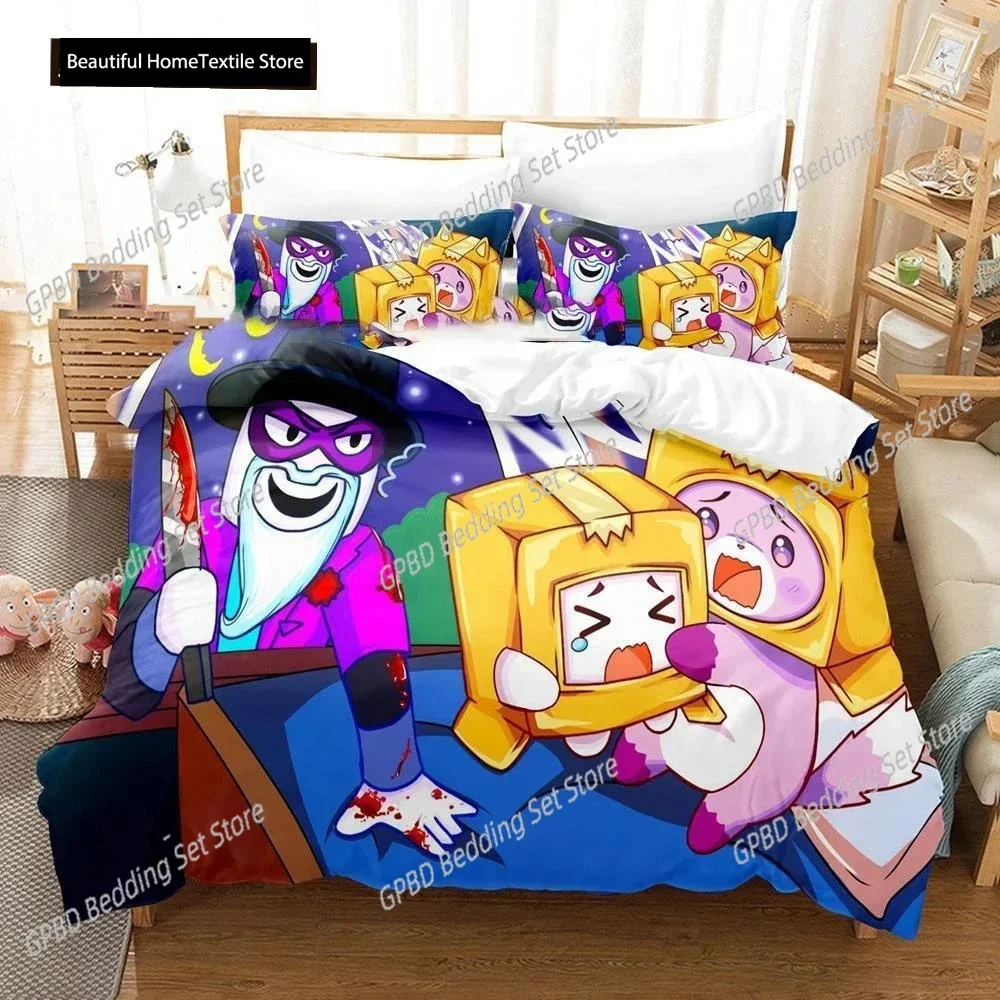 Luxury New 3D Print Cartoon Foxy Boxy Lanky-box Bedding Set Duvet Cover Bedroom Covers Single Twin King Size Quilt Cover Home
Luxury New 3D Print Cartoon Foxy Boxy Lanky-box Bedding Set Duvet Cover Bedroom Covers Single Twin King Size Quilt Cover Home