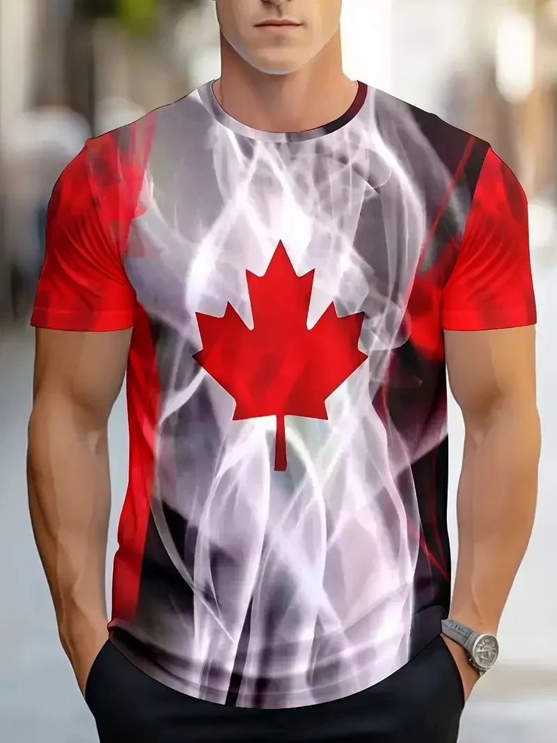Men'S Canadian Flag & Maple Leaf Print T-Shirt Summer Short Sleeve Tee Shirts With Round Neck Mens Canada Day T Shirt Tops
Men'S Canadian Flag & Maple Leaf Print T-Shirt Summer Short Sleeve Tee Shirts With Round Neck Mens Canada Day T Shirt Tops