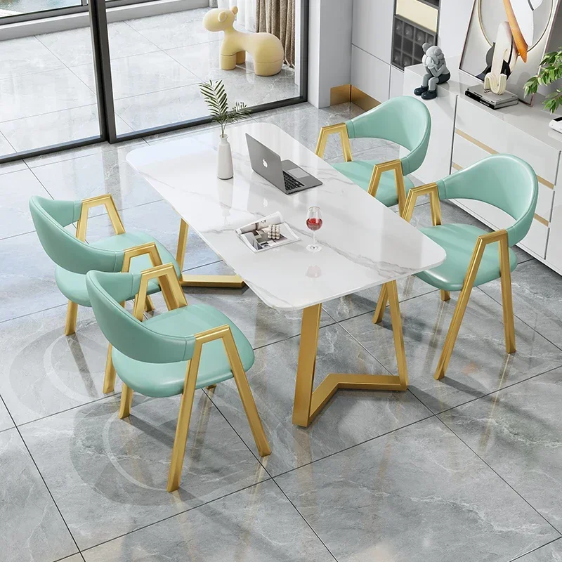 Aesthetic Luxury Table Gold Legs Rectangular Kitchen Dining Table Living Room Modern Unique Tavolo Da Pranzo Trendy Furniture
Aesthetic Luxury Table Gold Legs Rectangular Kitchen Dining Table Living Room Modern Unique Tavolo Da Pranzo Trendy Furniture