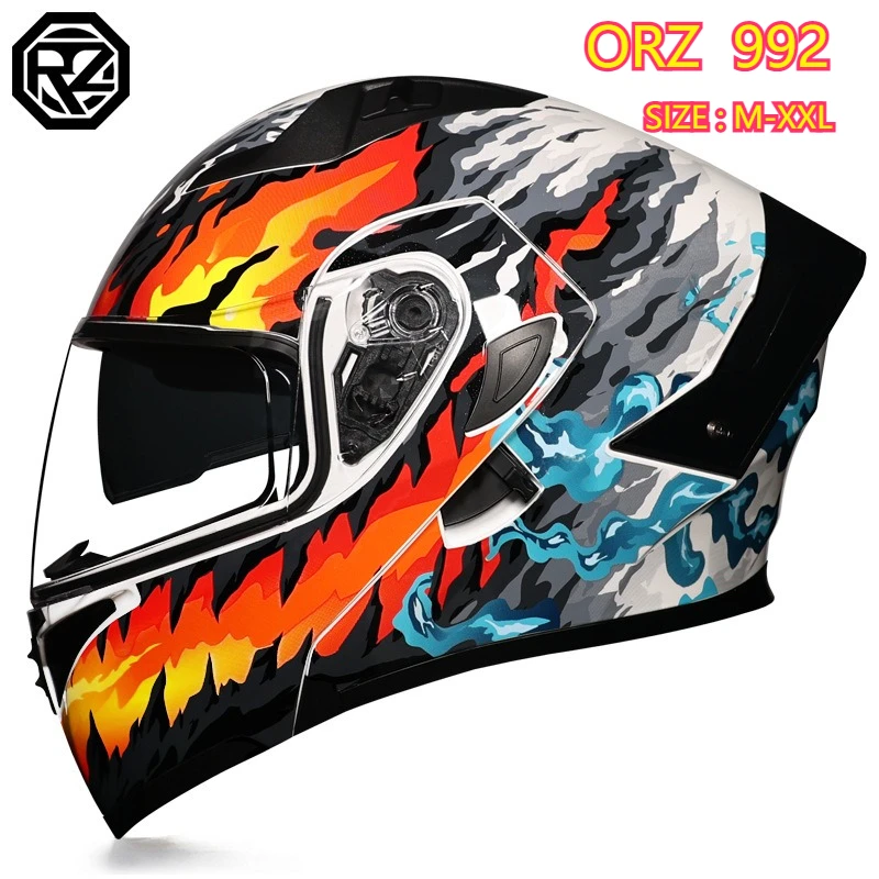 ORZ 922, мотоциклетный шлем, мужской раскрывающийся шлем, женский мотоциклетный полный шлем с двойными линзами, универсальный всесезонный casco moto
ORZ 922, мотоциклетный шлем, мужской раскрывающийся шлем, женский мотоциклетный полный шлем с двойными линзами, универсальный всесезонный casco moto