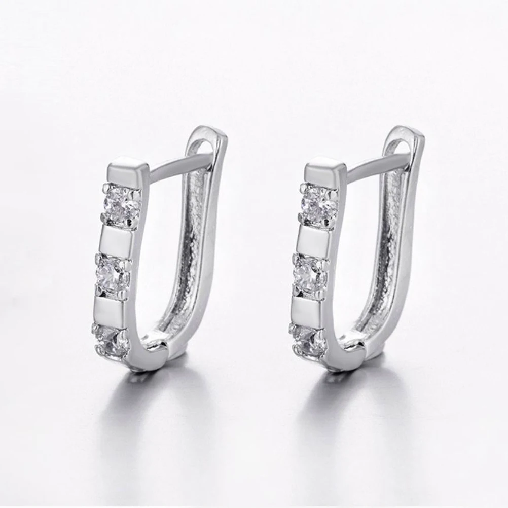 Zircon Ear Studs Earrings Eardrop Shining Platinum Plated Women Rhinestone Miss
Zircon Ear Studs Earrings Eardrop Shining Platinum Plated Women Rhinestone Miss