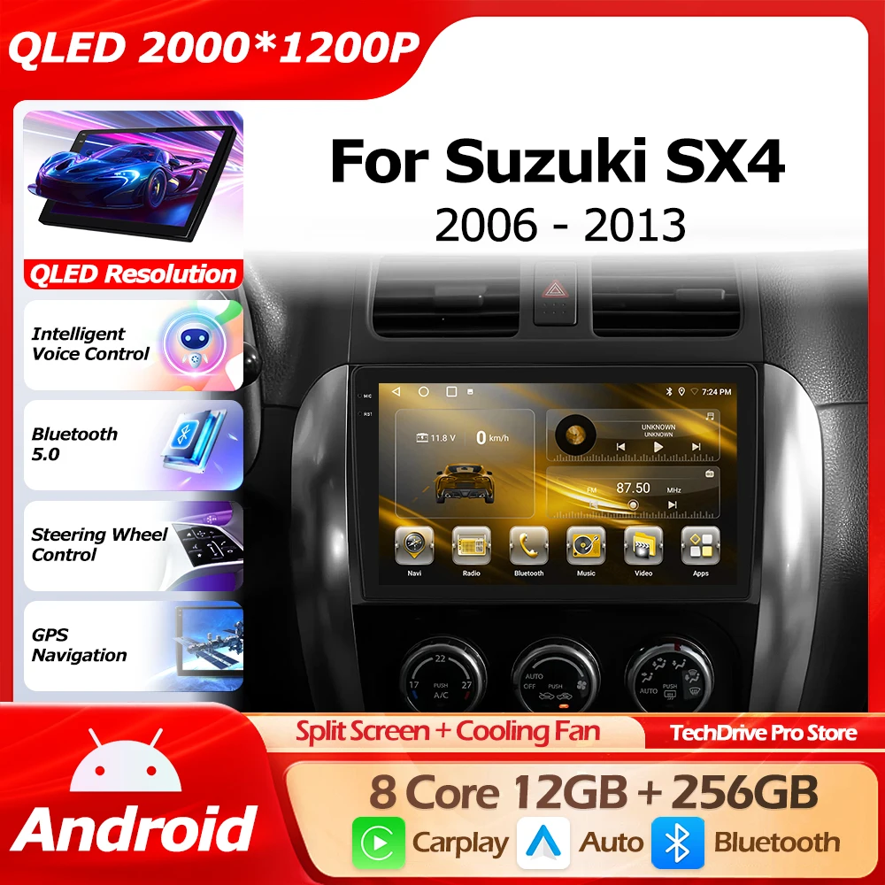 For Suzuki SX4 2006-2013 Android 16 4G WIFI BT GPS Navigation Wireless Carplay Auto Multimedia Player Steering Wheel Control
For Suzuki SX4 2006-2013 Android 16 4G WIFI BT GPS Navigation Wireless Carplay Auto Multimedia Player Steering Wheel Control