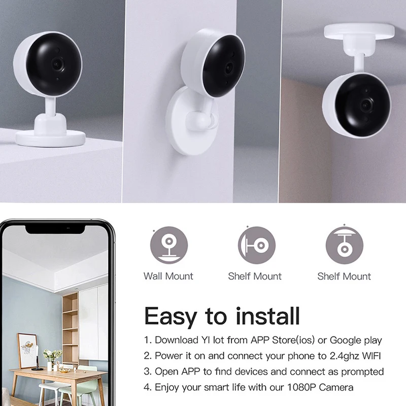 1080P Indoor Surveillance Camera,Wireless Home Smart Wifi Baby Monitor Camera,WiFi Security Camera,Motion/Sound Detection
1080P Indoor Surveillance Camera,Wireless Home Smart Wifi Baby Monitor Camera,WiFi Security Camera,Motion/Sound Detection