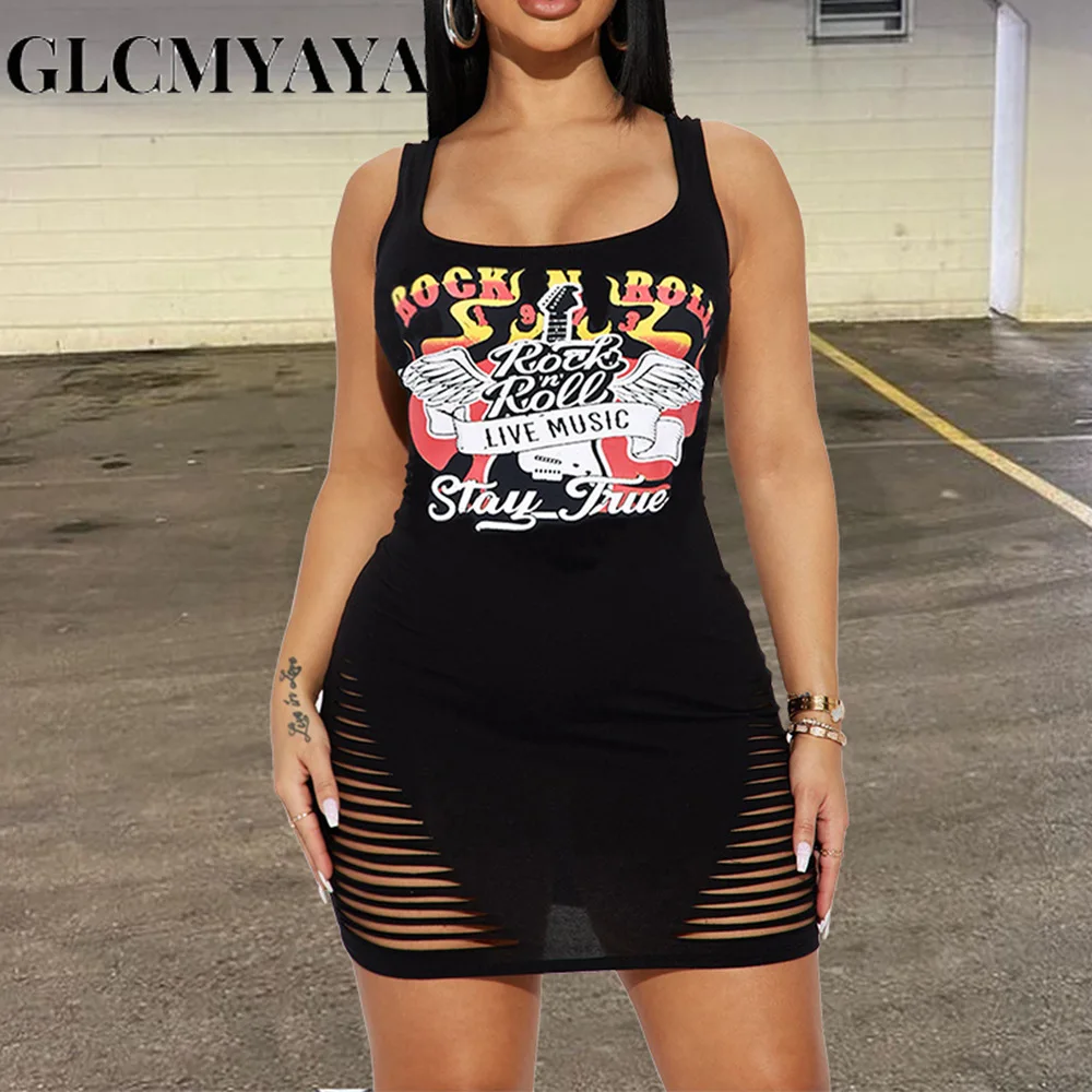 GLCMYAYA Women Letter Print U-neck HOLE Hollow Out Bodycon Dress 2023 Summer Fashion Sleeveless Sexy Party A-LINE Dresses
GLCMYAYA Women Letter Print U-neck HOLE Hollow Out Bodycon Dress 2023 Summer Fashion Sleeveless Sexy Party A-LINE Dresses