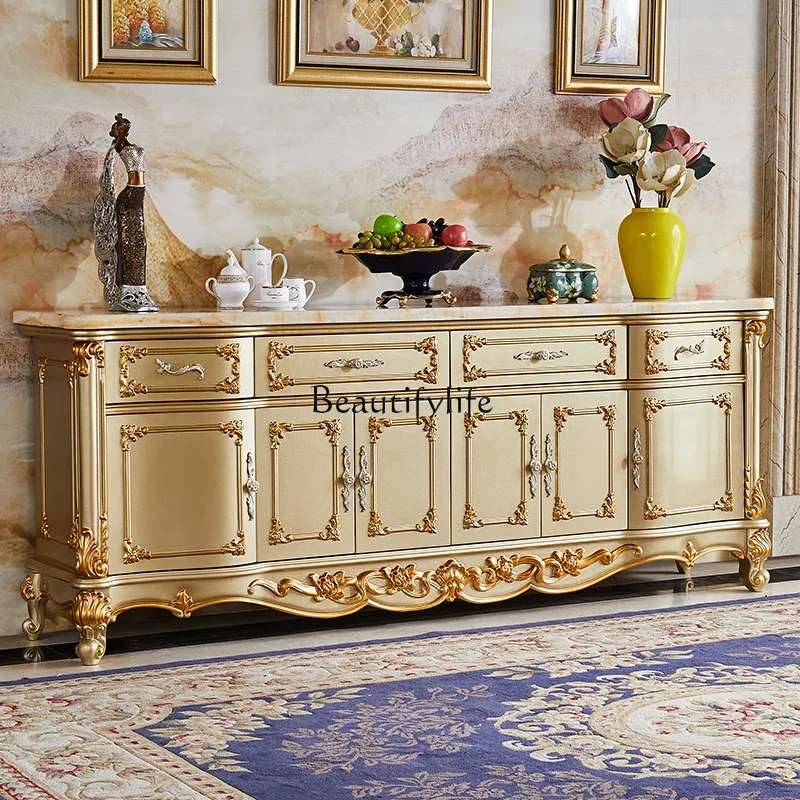 yj5 European style marble dining side cabinet bedroom TV high cabinet solid wood storage
yj5 European style marble dining side cabinet bedroom TV high cabinet solid wood storage