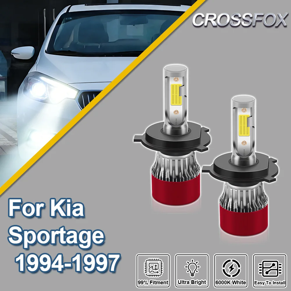 CROSSFOX For Kia Sportage 1994-1997 2X Canbus Car LED Headlight Bulbs 200W Turbo 6000K Ultra Bright Headlamp Ampoules 40000LM
CROSSFOX For Kia Sportage 1994-1997 2X Canbus Car LED Headlight Bulbs 200W Turbo 6000K Ultra Bright Headlamp Ampoules 40000LM
