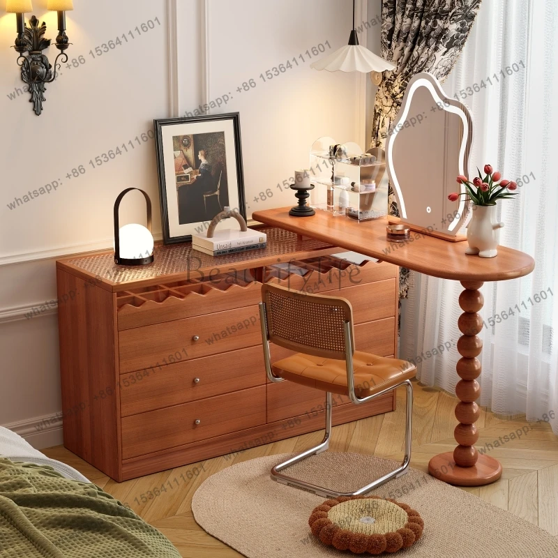 Drawers Storage Vanity Table Mirror Chair Wood Room Nordic Modern Makeup Dressing Table Luxury Bedroom Furniture
Drawers Storage Vanity Table Mirror Chair Wood Room Nordic Modern Makeup Dressing Table Luxury Bedroom Furniture