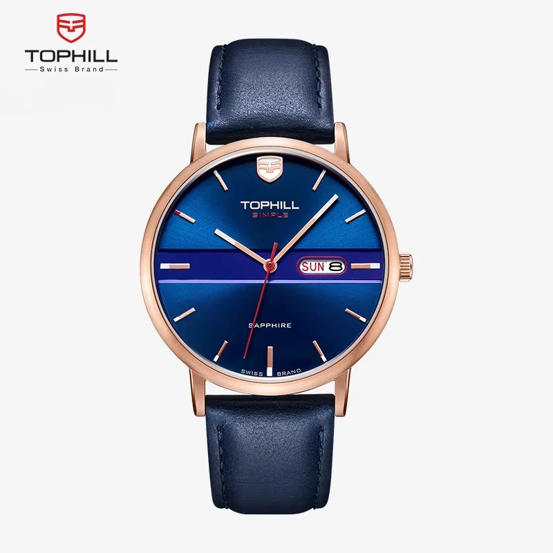 TOPHILL Men's Fashion Sports Business Luxury Quartz Watch Tricolor Dial Calendar Leather Waterproof Sapphire Glass Mirror Watch
TOPHILL Men's Fashion Sports Business Luxury Quartz Watch Tricolor Dial Calendar Leather Waterproof Sapphire Glass Mirror Watch