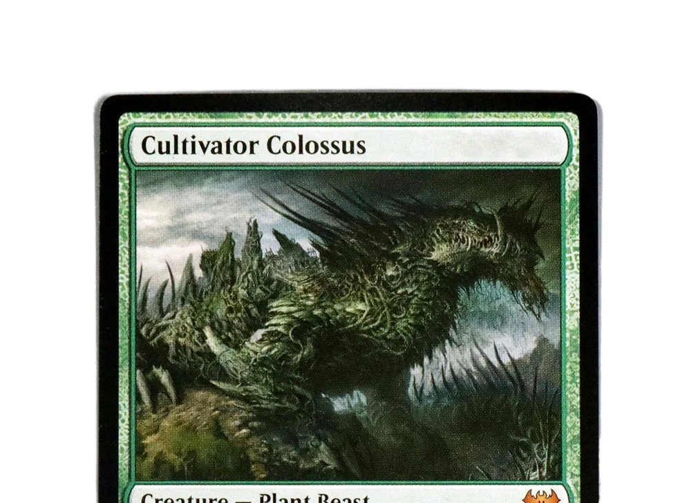 Cultivator Colossus Foil/Holo TCG Magical Proxy Black Top Quality Proxy Playing Cards Gathering Board Game Deck Trading Cards
Cultivator Colossus Foil/Holo TCG Magical Proxy Black Top Quality Proxy Playing Cards Gathering Board Game Deck Trading Cards
