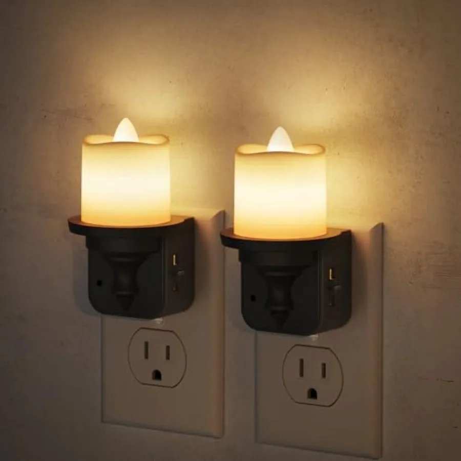 Flameless Candle Night Light, 2 Pack Night Lights Plug into Wall, 3000K Soft White, 0-100LM Dimmable Nightlight, Dusk to Dawn S
Flameless Candle Night Light, 2 Pack Night Lights Plug into Wall, 3000K Soft White, 0-100LM Dimmable Nightlight, Dusk to Dawn S