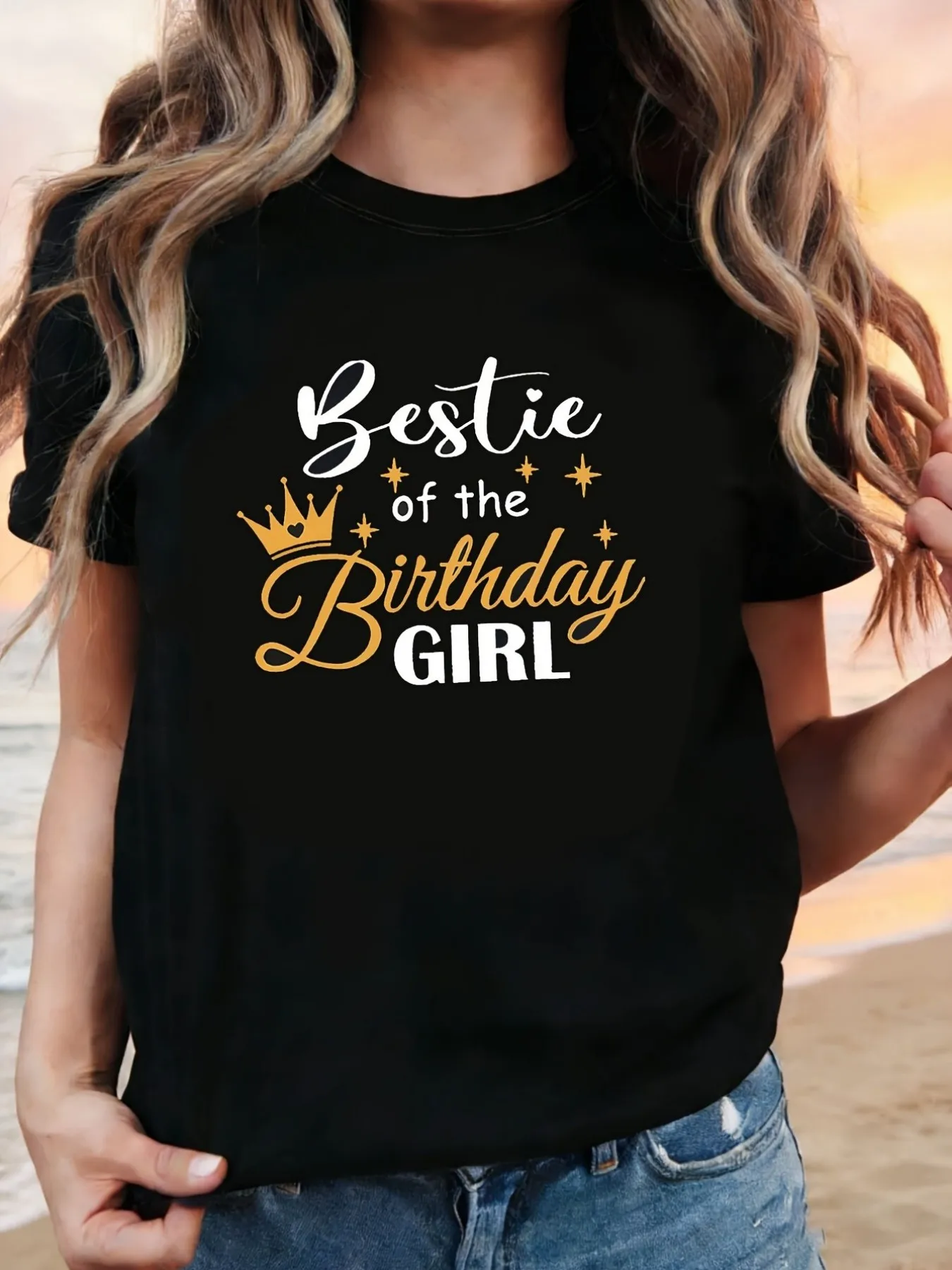 Plus Size Women's Short Sleeve T-Shirt Bestie Of The Birthday Girl Daily comfortable and versatile style summer outfits women's
Plus Size Women's Short Sleeve T-Shirt Bestie Of The Birthday Girl Daily comfortable and versatile style summer outfits women's