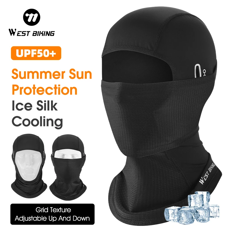 WEST BIKING Ice Silk Sunscreen Cycling Mask UPF50+ Summer Cool Bicycle Full Face Cover Anti-UV Breathable Helmet Liner With Hole
WEST BIKING Ice Silk Sunscreen Cycling Mask UPF50+ Summer Cool Bicycle Full Face Cover Anti-UV Breathable Helmet Liner With Hole