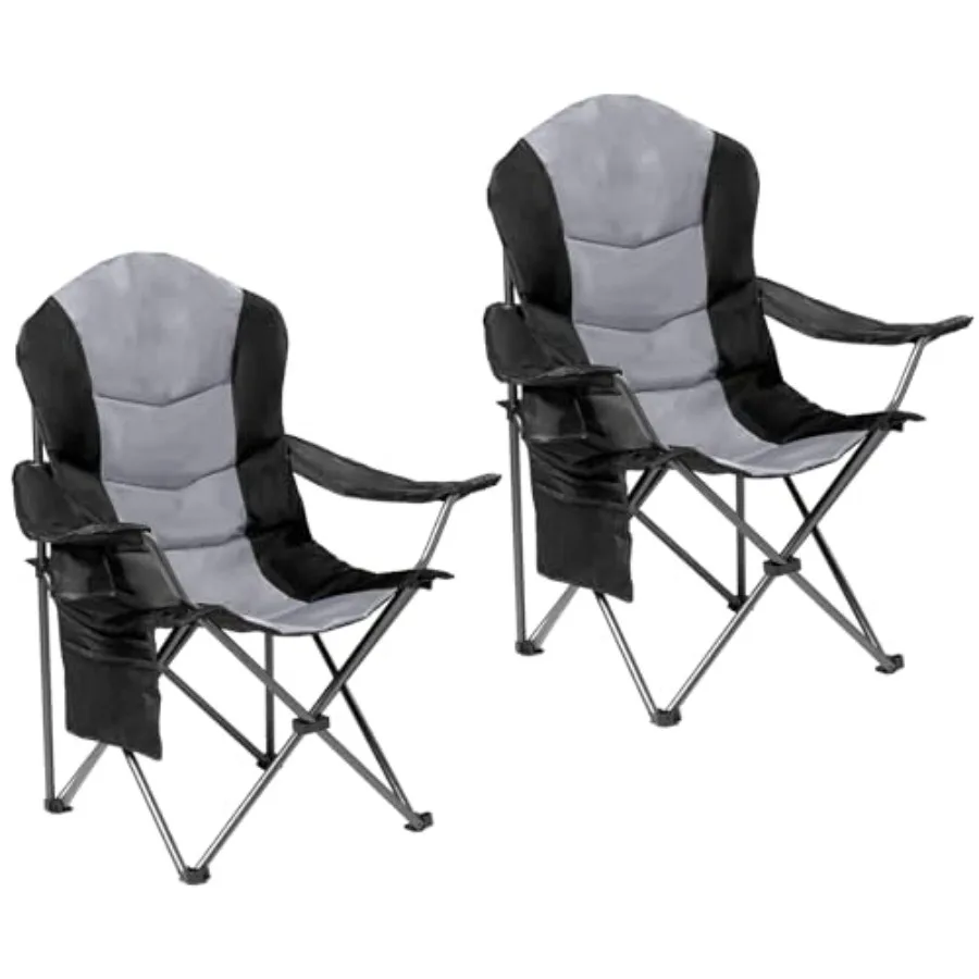 2 Pack Folding Camping Chairs for Adults - High Back Padded Outdoor Lawn Chairs with Lumbar Support and Cup Holder, 400lbs Heav
2 Pack Folding Camping Chairs for Adults - High Back Padded Outdoor Lawn Chairs with Lumbar Support and Cup Holder, 400lbs Heav