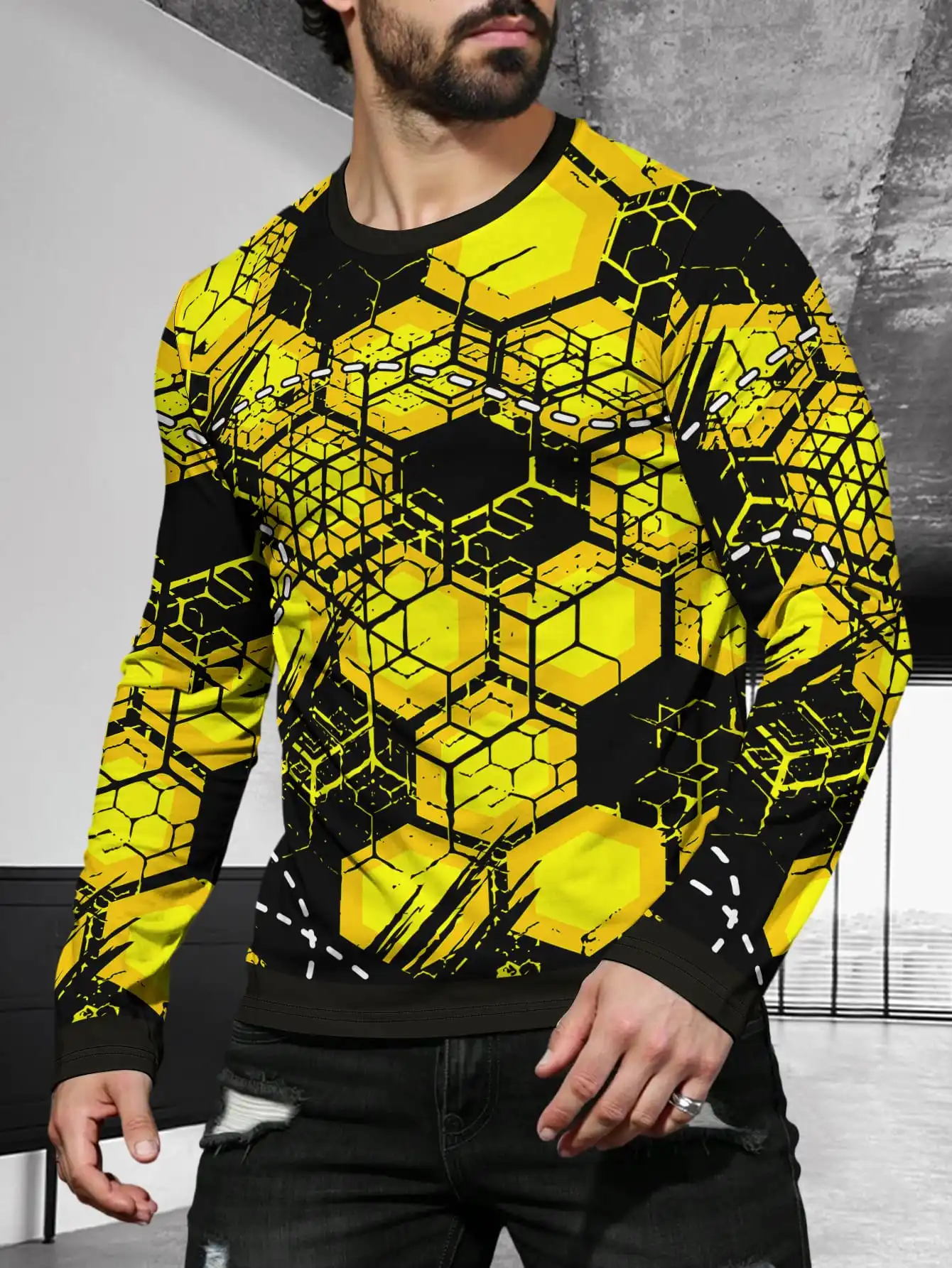 2025 New Geometry T Shirts For Men Fashion Casual 3D Print Long Sleeve T Shirt Spring Summer Simple Style Comfort Fit
2025 New Geometry T Shirts For Men Fashion Casual 3D Print Long Sleeve T Shirt Spring Summer Simple Style Comfort Fit