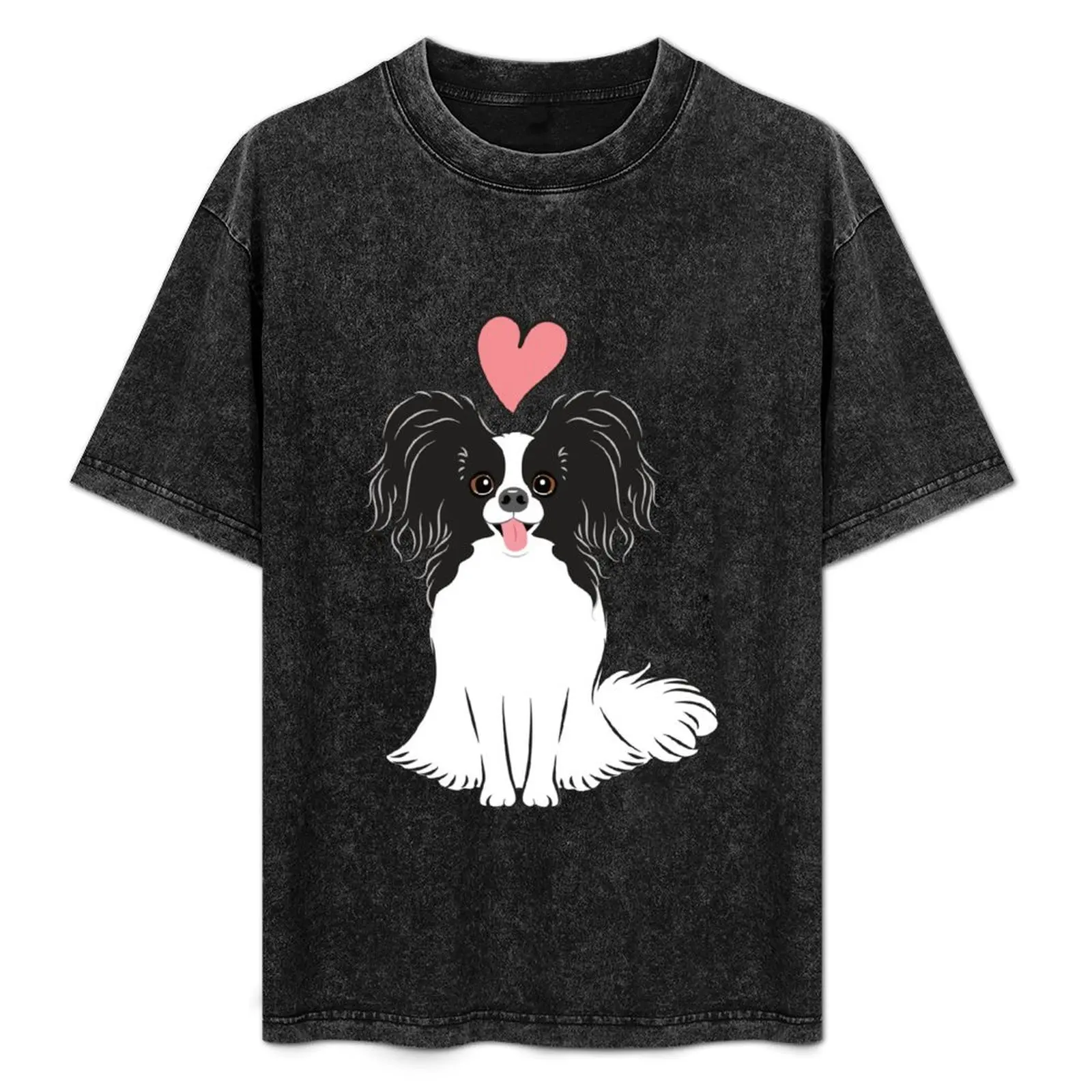 LOVE Black White Papillon Dog T-Shirt Plus Size Street Style Tee
LOVE Black White Papillon Dog T-Shirt Plus Size Street Style Tee