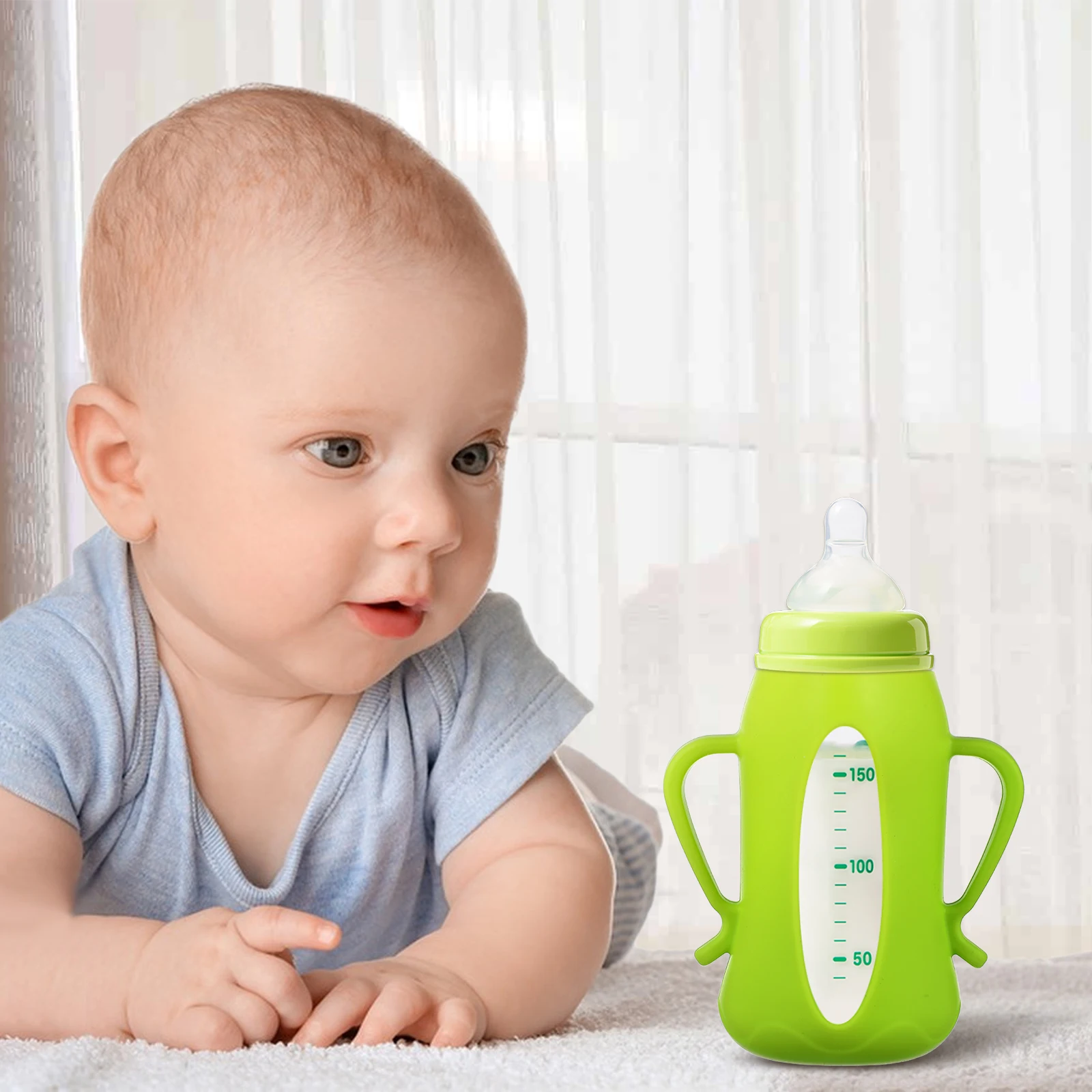 2pcs Silicone Baby Bottle Cover Glass Milk Handle Silica Gel Bottles Newborn Anti Skid Feeding Protector Lightweight Safe
2pcs Silicone Baby Bottle Cover Glass Milk Handle Silica Gel Bottles Newborn Anti Skid Feeding Protector Lightweight Safe
