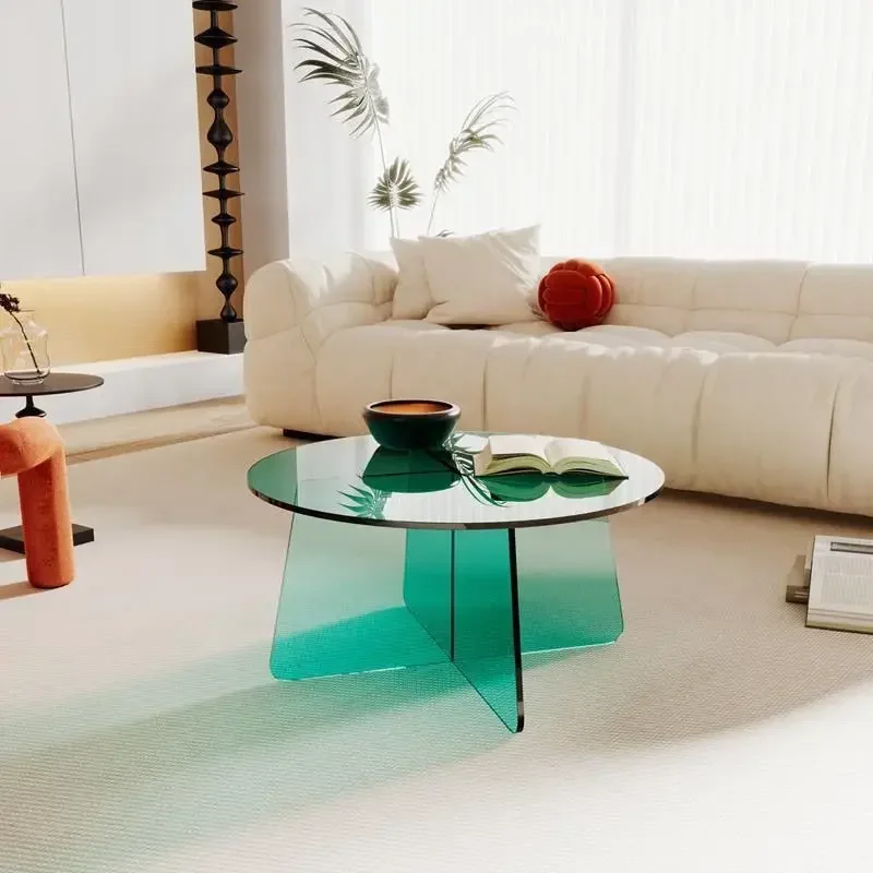 Acrylic Coffee Table Living Room Furniture Simple Round Coffee Table Bedroom Bedside Creative Transparent Side Tables
Acrylic Coffee Table Living Room Furniture Simple Round Coffee Table Bedroom Bedside Creative Transparent Side Tables
