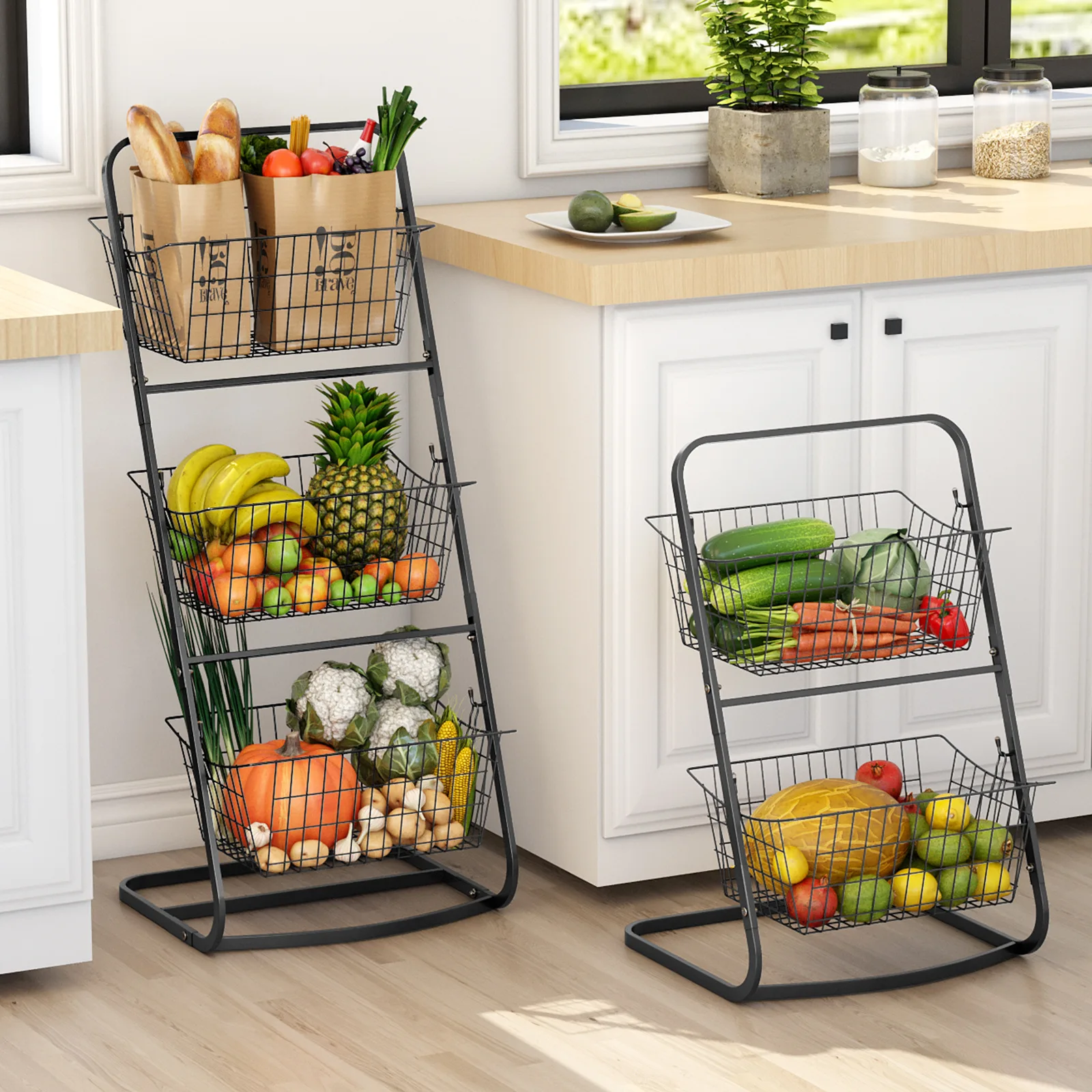 Kitchen rack Multifunctional snack vegetable basket Storage rack Floor-to-ceiling multi-layer special vegetable basket shelf
Kitchen rack Multifunctional snack vegetable basket Storage rack Floor-to-ceiling multi-layer special vegetable basket shelf