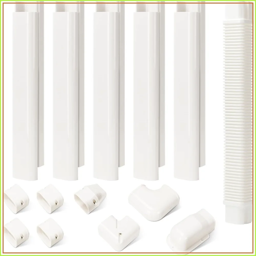 3" W x 10Ft L Mini Split Line Set Cover Kit, PVC Slim Line Cover for Central AC & Heat Pumps Systems Tubing Cover
3" W x 10Ft L Mini Split Line Set Cover Kit, PVC Slim Line Cover for Central AC & Heat Pumps Systems Tubing Cover