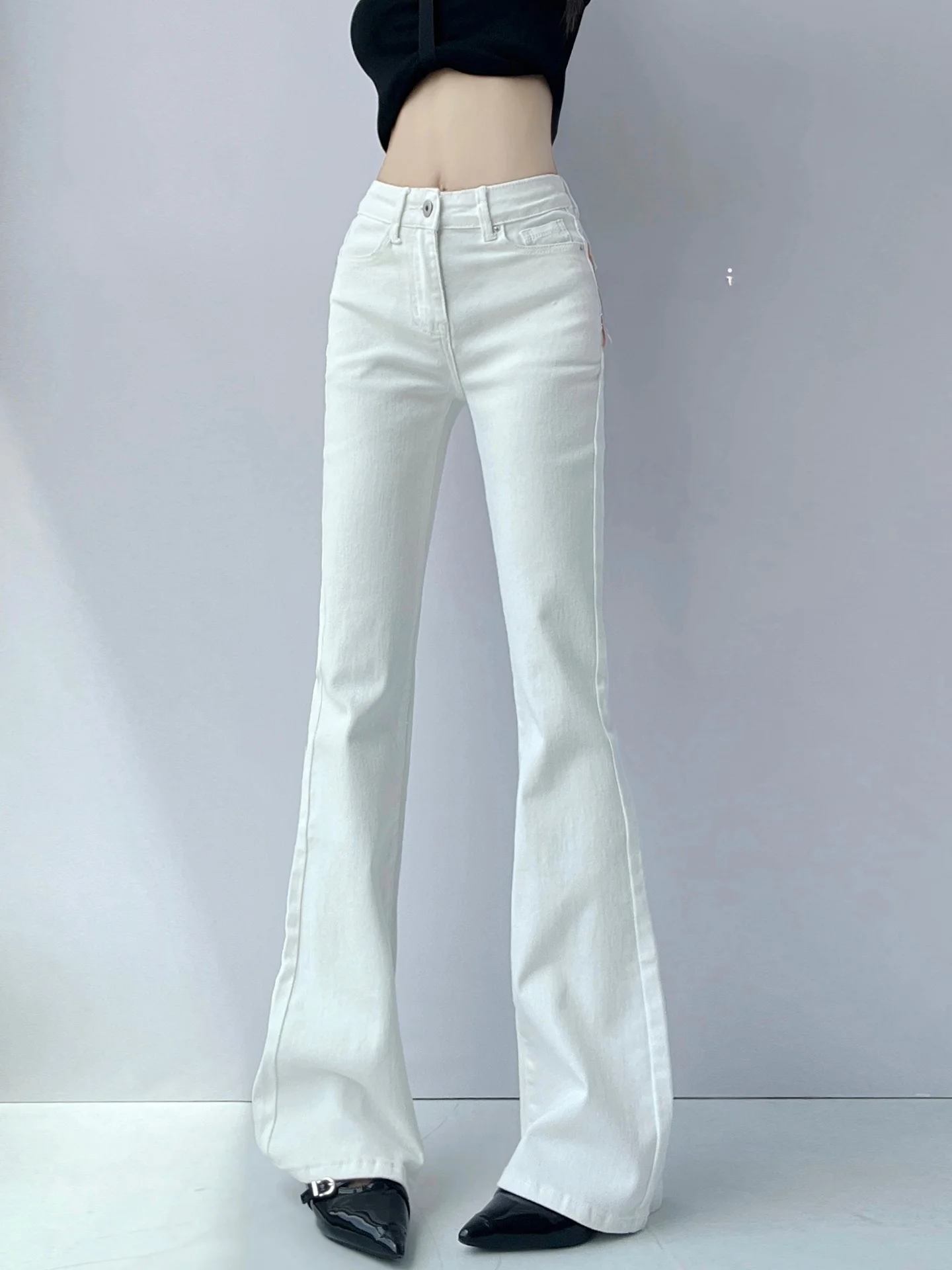 White High Waist Slimming Bell Bottom Jeans Women's Summer New Elastic Fitting Micro Flared Hoof Denim Jeans Women
White High Waist Slimming Bell Bottom Jeans Women's Summer New Elastic Fitting Micro Flared Hoof Denim Jeans Women