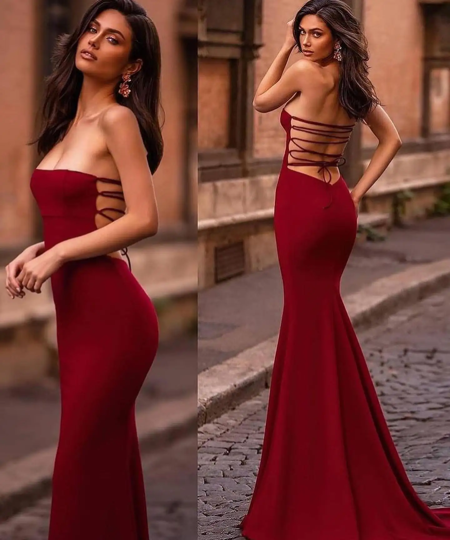 Customized High Quality Jersey Mermaid Evening Dresses Strapless Sleeveless Lace Up Back Panel Train Burgundy Prom Dress
Customized High Quality Jersey Mermaid Evening Dresses Strapless Sleeveless Lace Up Back Panel Train Burgundy Prom Dress