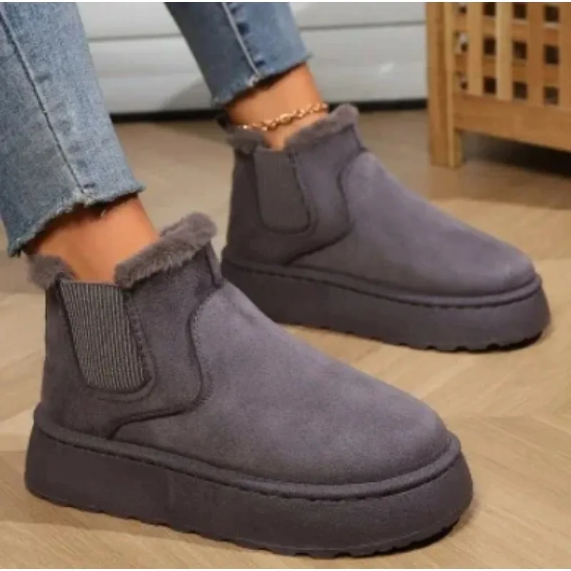 Winter Women Short Plush Warm Snow Boots Casual New Suede Fur Chelsea Ankle Flats Platform Ladies Shoes Botas
Winter Women Short Plush Warm Snow Boots Casual New Suede Fur Chelsea Ankle Flats Platform Ladies Shoes Botas
