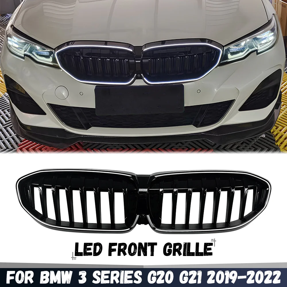 Car Front Bumper Kidney Grille With LED Lights For BMW 3 Series G20 G21 2019 2020 2021 2022 318i 320i 320d 330i 340i
Car Front Bumper Kidney Grille With LED Lights For BMW 3 Series G20 G21 2019 2020 2021 2022 318i 320i 320d 330i 340i