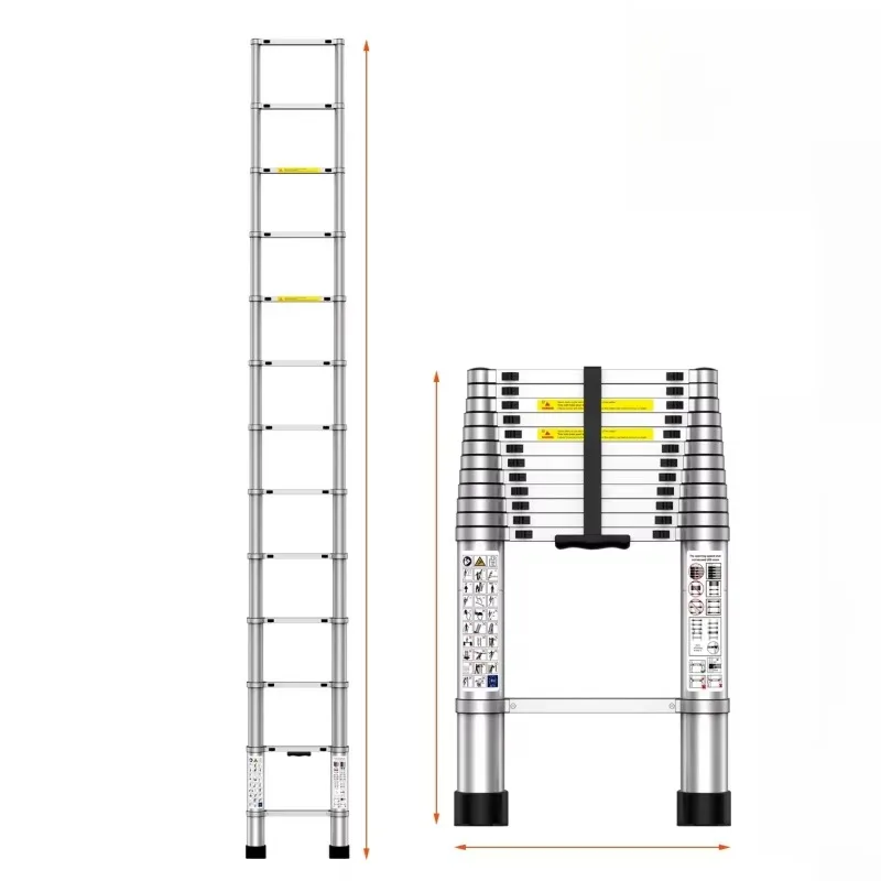 3.8M EN131 Certified All Aluminum Telescopic Ladder Portable Heavy Duty Outdoor Use
3.8M EN131 Certified All Aluminum Telescopic Ladder Portable Heavy Duty Outdoor Use