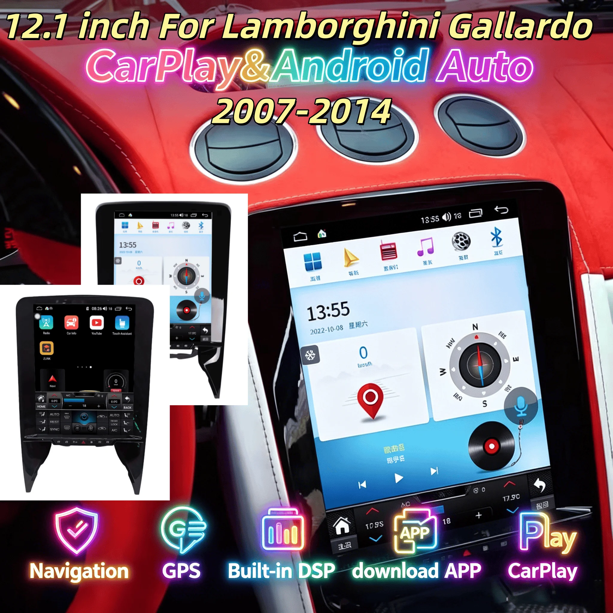 12.1 Inch Touch Screen For Lamborghini Gallardo 2007-2014 Android 14 Wireless Carplay GPS Navigation Head Unit Auto Stereo Radio
12.1 Inch Touch Screen For Lamborghini Gallardo 2007-2014 Android 14 Wireless Carplay GPS Navigation Head Unit Auto Stereo Radio