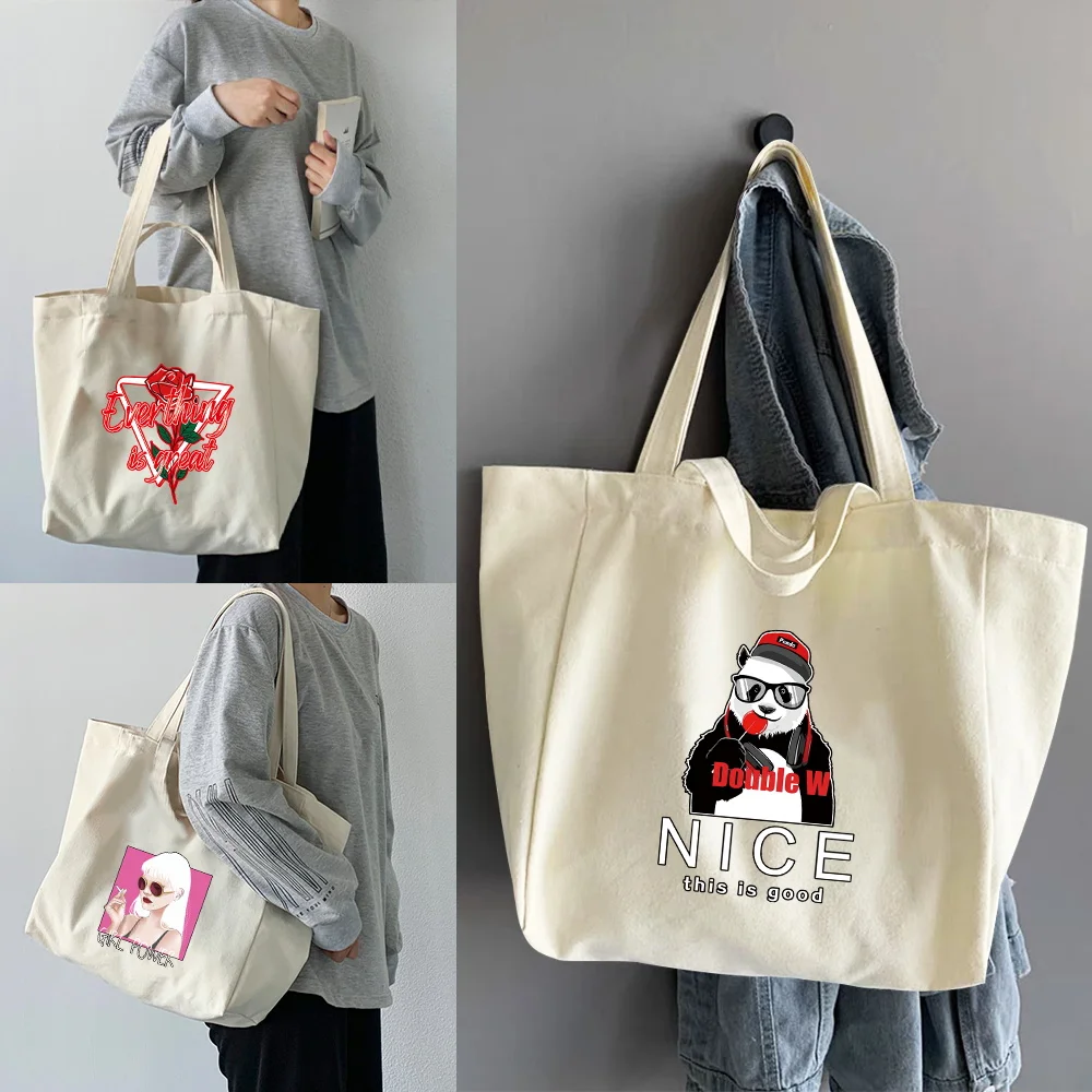 Shopping Bags Organizer Fashion Canvas Tote Bag Student Shoulder Bag Color Pattern Series Large Capacity Handbags for Women 2022
Shopping Bags Organizer Fashion Canvas Tote Bag Student Shoulder Bag Color Pattern Series Large Capacity Handbags for Women 2022
