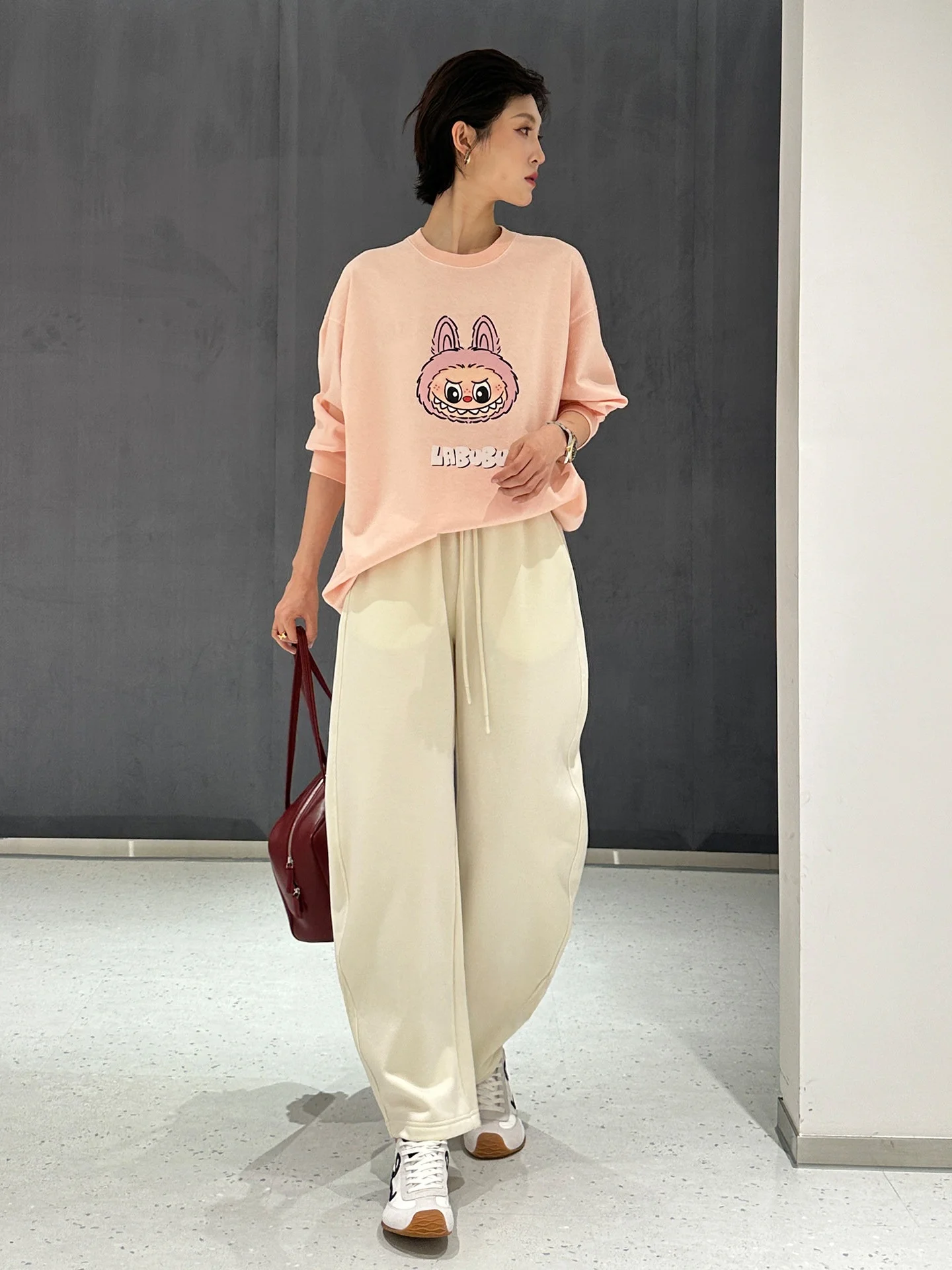 Хлопковая футболка с длинным рукавом и принтом для женщин, свободного кроя, с круглым вырезом, повседневная
Хлопковая футболка с длинным рукавом и принтом для женщин, свободного кроя, с круглым вырезом, повседневная