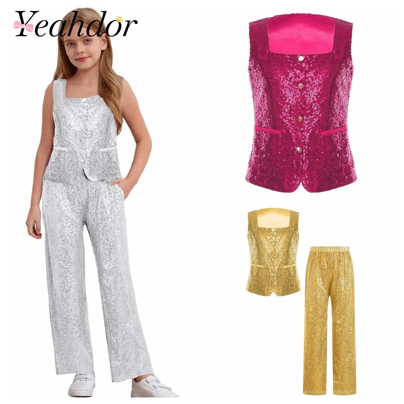 Children Sparkly Clothes Sets Fashion Girls Sequin Party Outfit Festival Suit Birthday Performance Kids Sets Carnival Costume
Children Sparkly Clothes Sets Fashion Girls Sequin Party Outfit Festival Suit Birthday Performance Kids Sets Carnival Costume