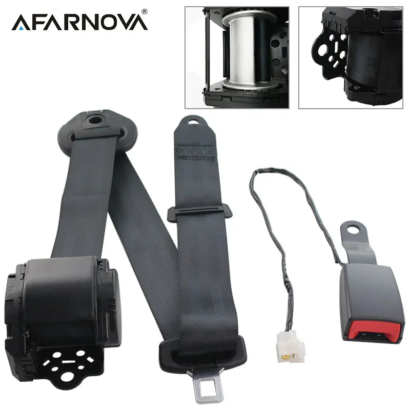 3 Point Adjustable Car Seat Belt Belt Retractable Seat Belt Set Car Seat Belt Emergency Lock with Alarm Sensor Black 
3 Point Adjustable Car Seat Belt Belt Retractable Seat Belt Set Car Seat Belt Emergency Lock with Alarm Sensor Black